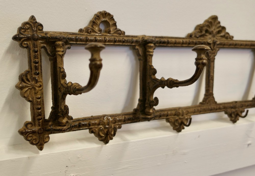 French Folding Coat Hook Rack   View V