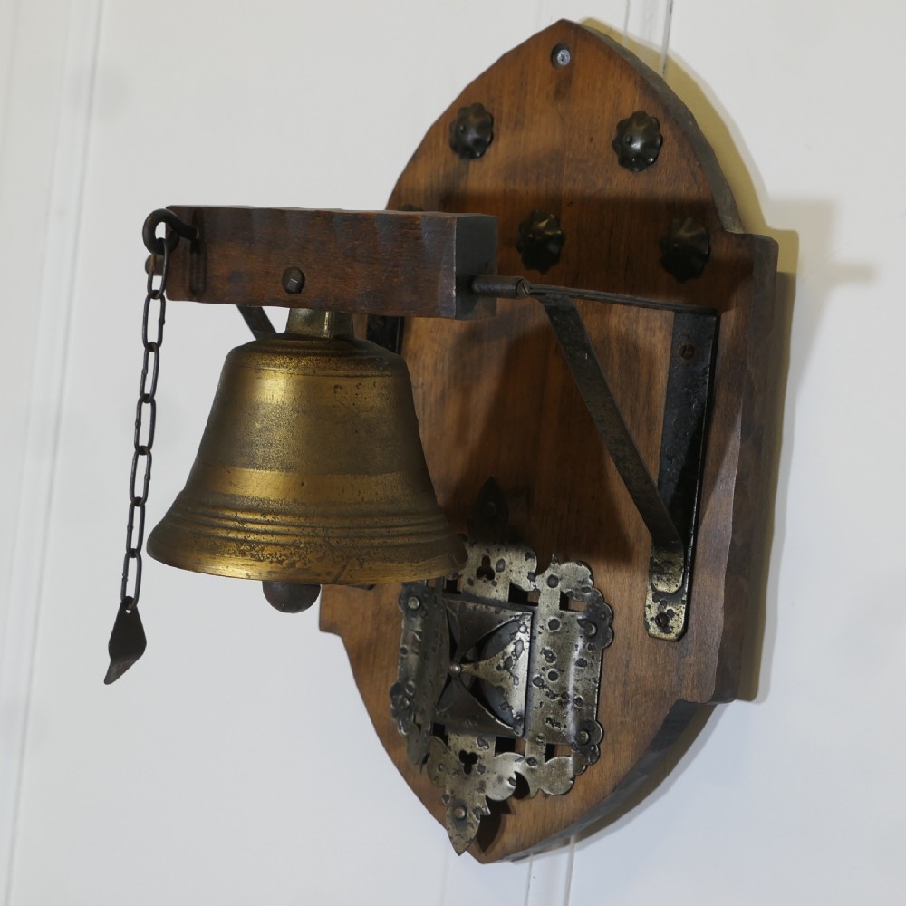 Arts and Crafts Brass and Iron Monastery Dinner Bell View II