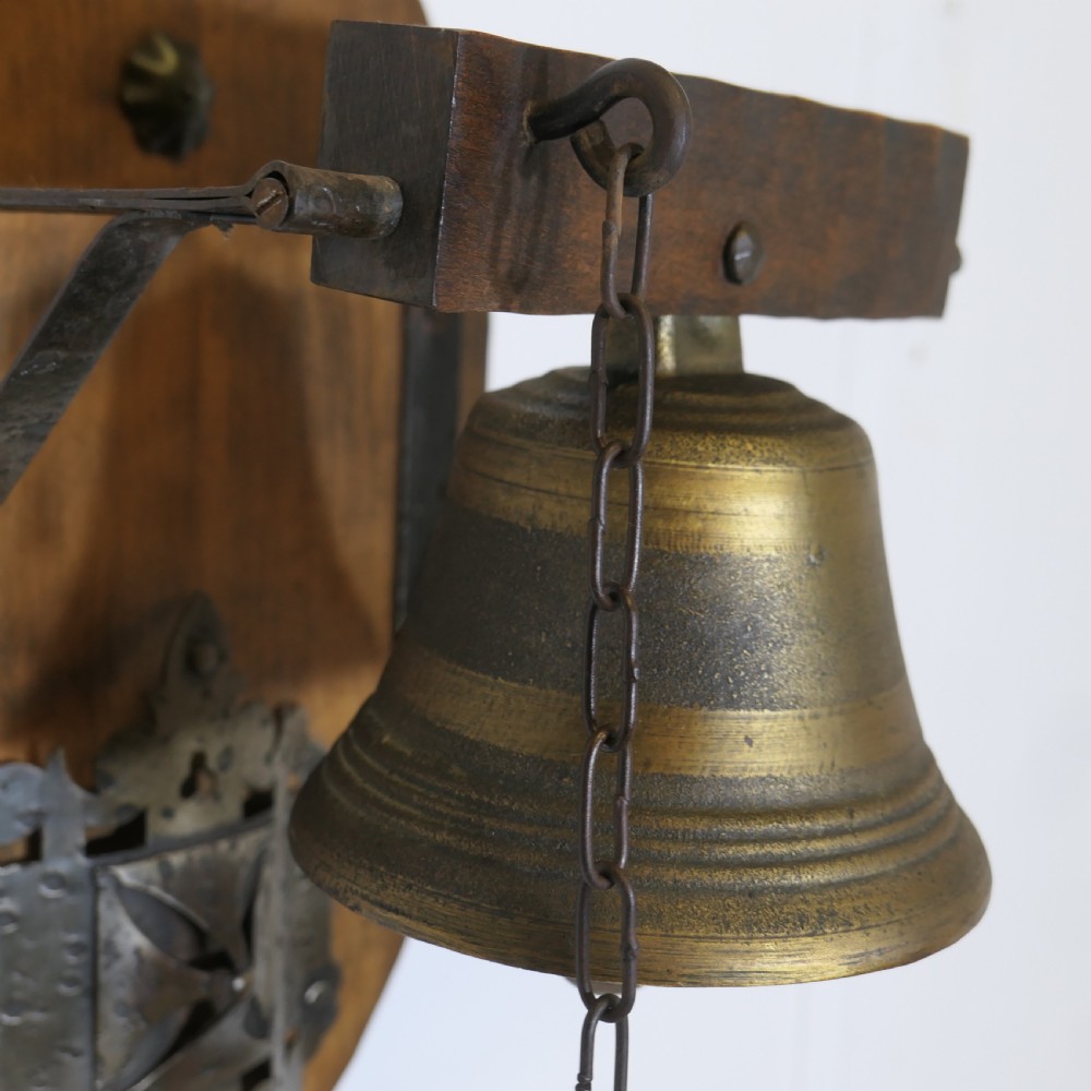 Arts and Crafts Brass and Iron Monastery Dinner Bell View IV