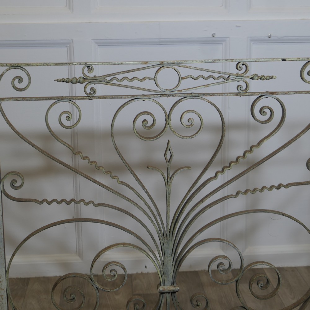 Very Heavy French Wrought Iron Fire Screen View II