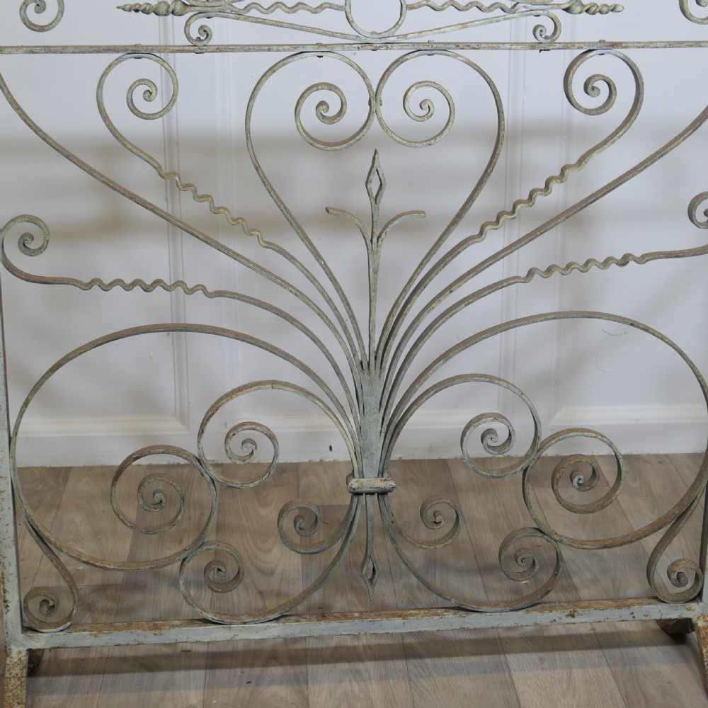 Very Heavy French Wrought Iron Fire Screen View III
