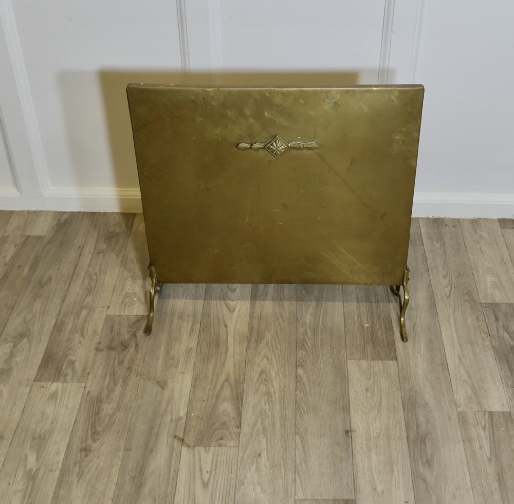 Stylish Art Deco Brass Fire Screen View II