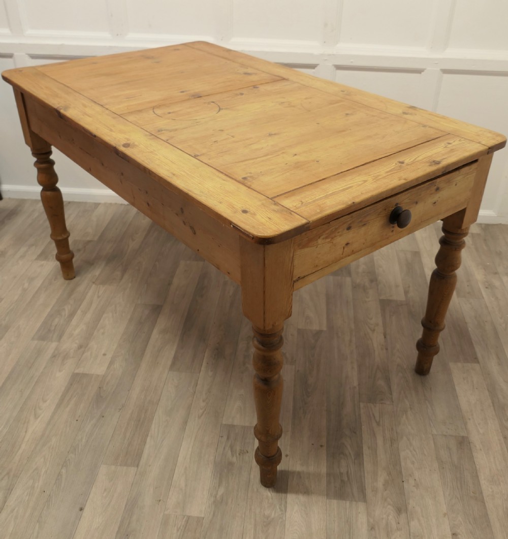 Good sturdy Pine Farmhouse Kitchen Table View VII