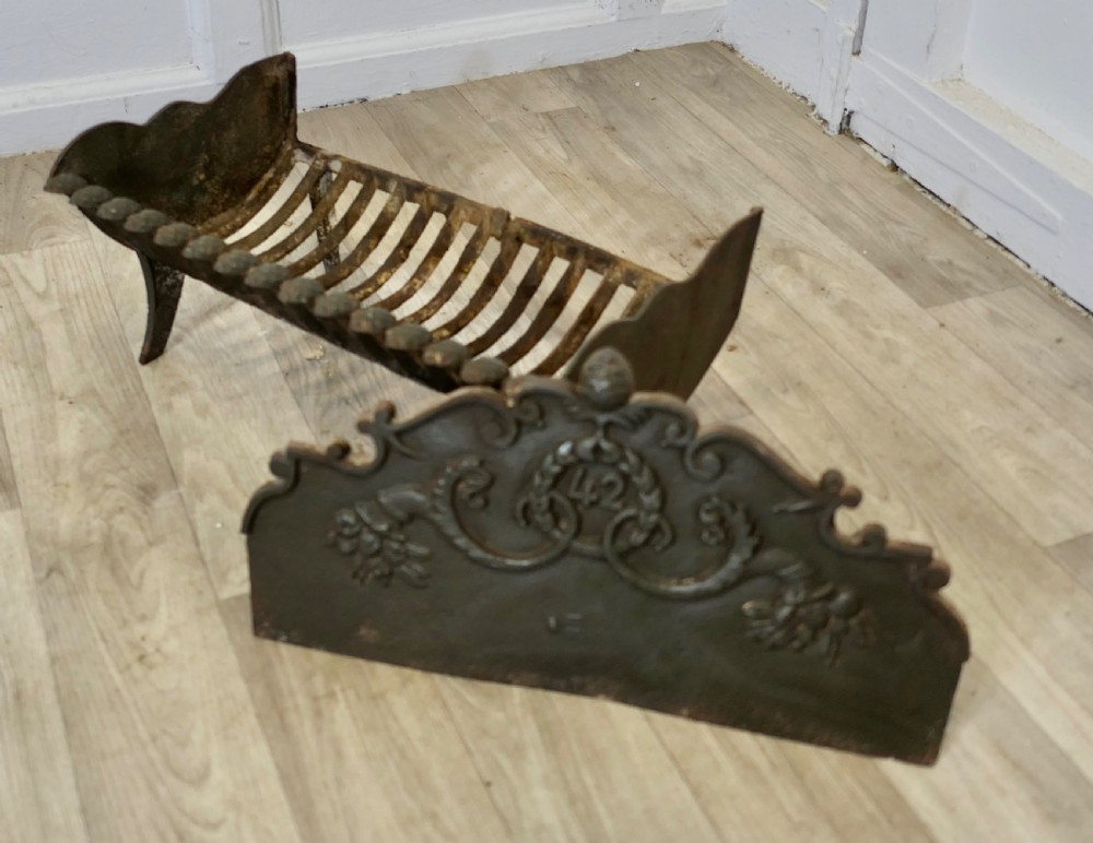 19th Century Free Standing Fire Basket, Iron Fire Grate View VII