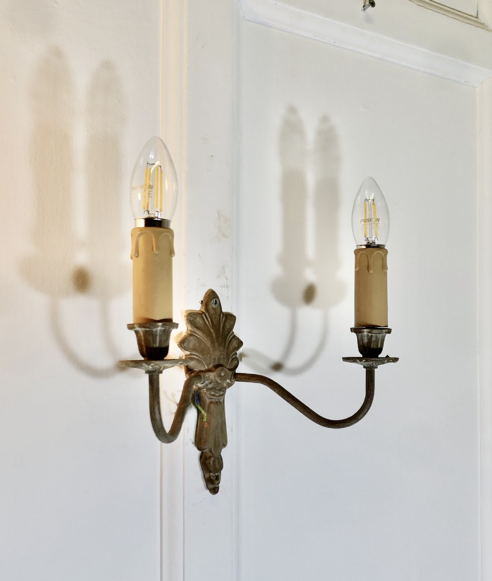 A pair of French 4 Neo Classical Metal Twin Wall Lights View III