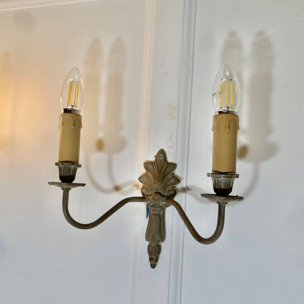 A pair of French 4 Neo Classical Metal Twin Wall Lights View V