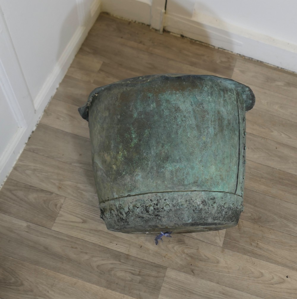An Early 19th Century Riveted Antique Copper Cauldron View IV