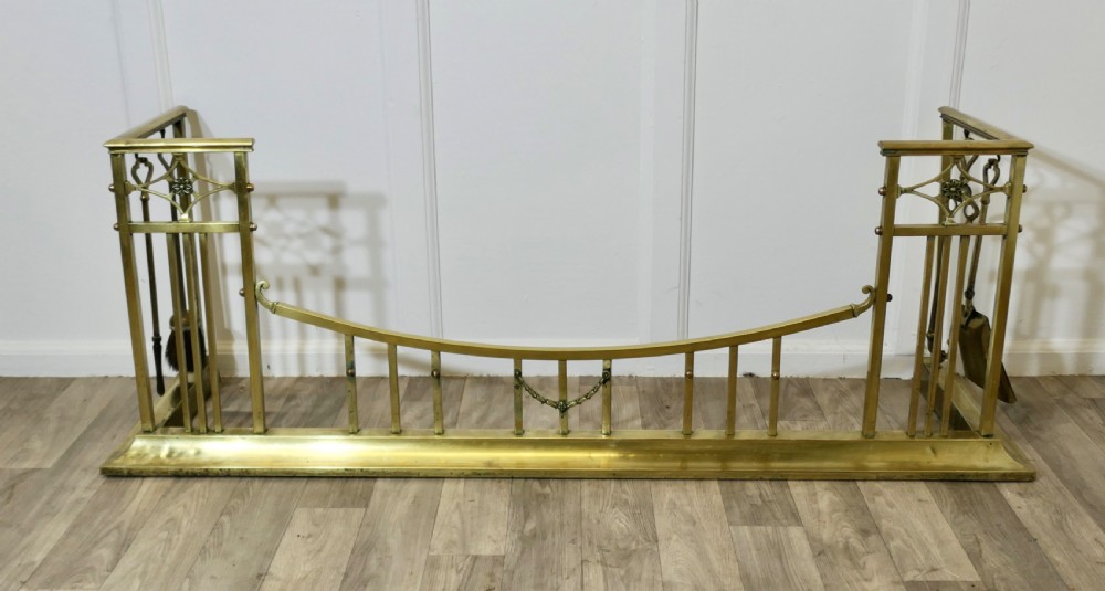 High Brass Fender with Fireside Tools View VII