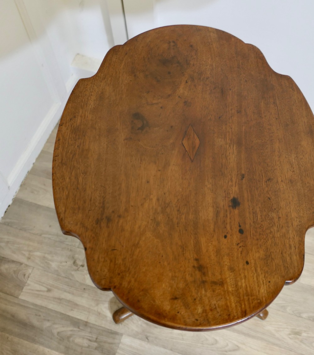 Very Pretty Victorian Wine Table or Occasional Tilt-Top Table View III