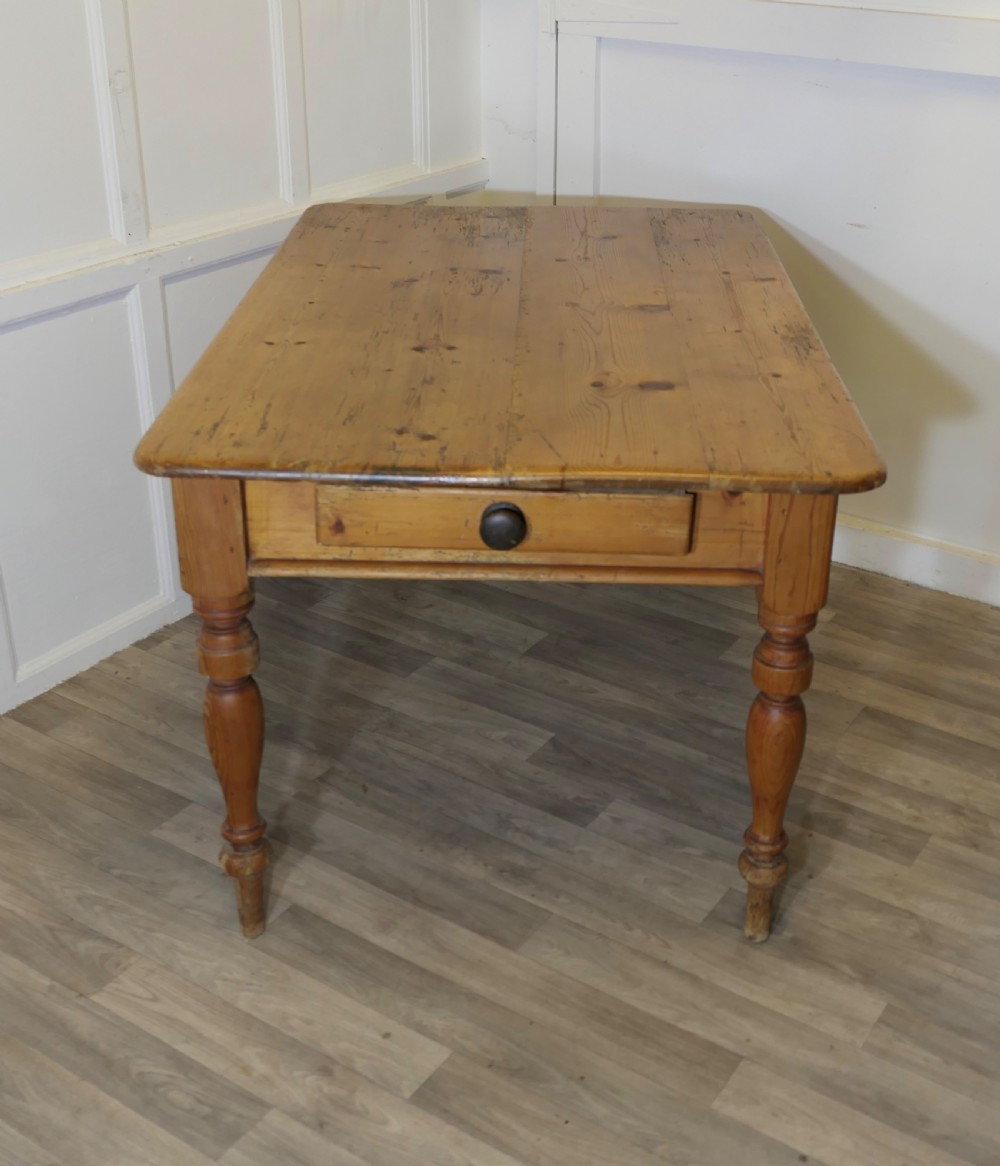 Good Sturdy Pine Farmhouse Kitchen Table View II