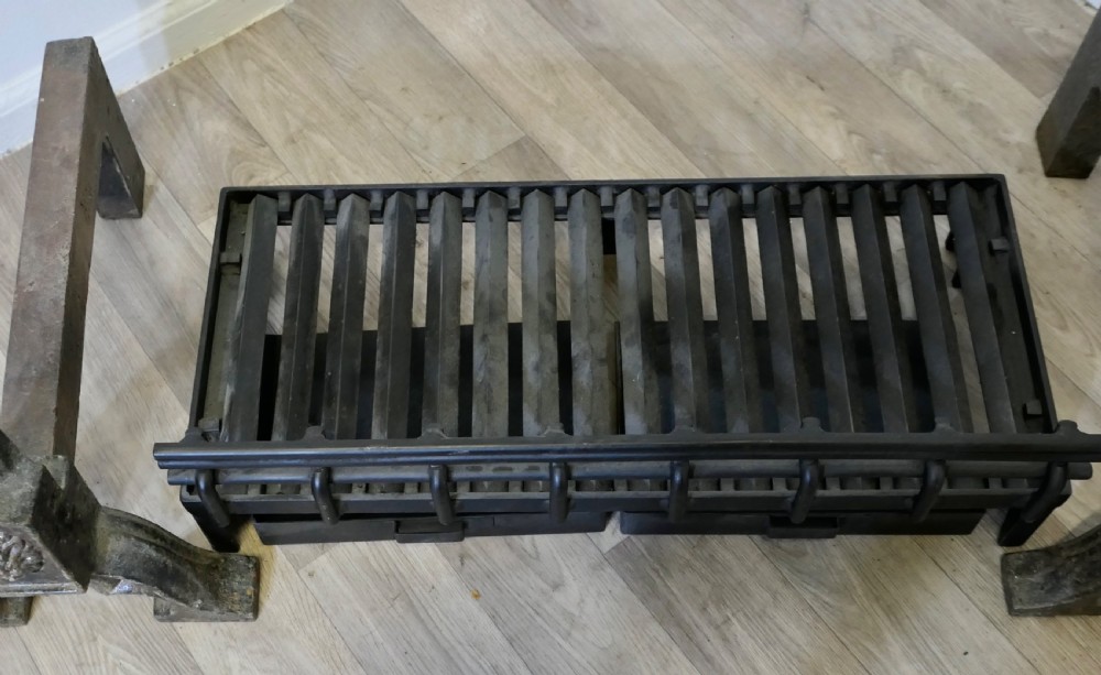 Large 19th Century Inglenook Andirons and Grate View VII