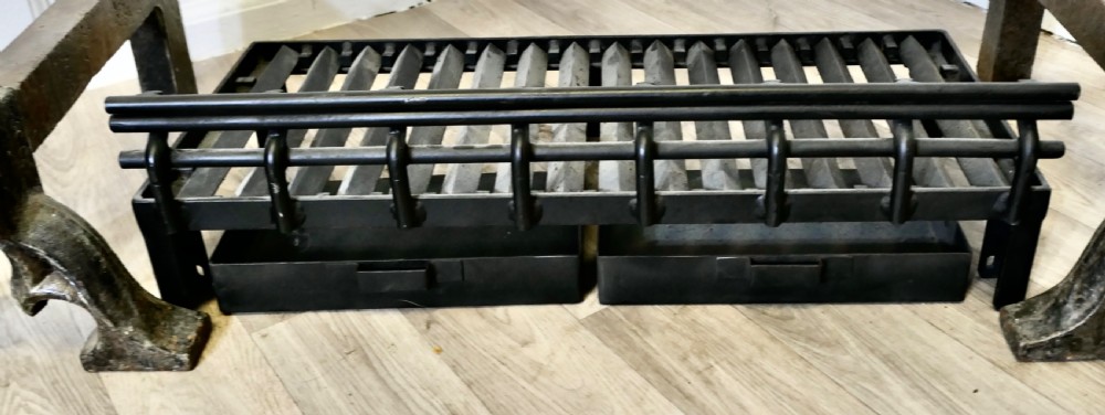 Large 19th Century Inglenook Andirons and Grate View VIII