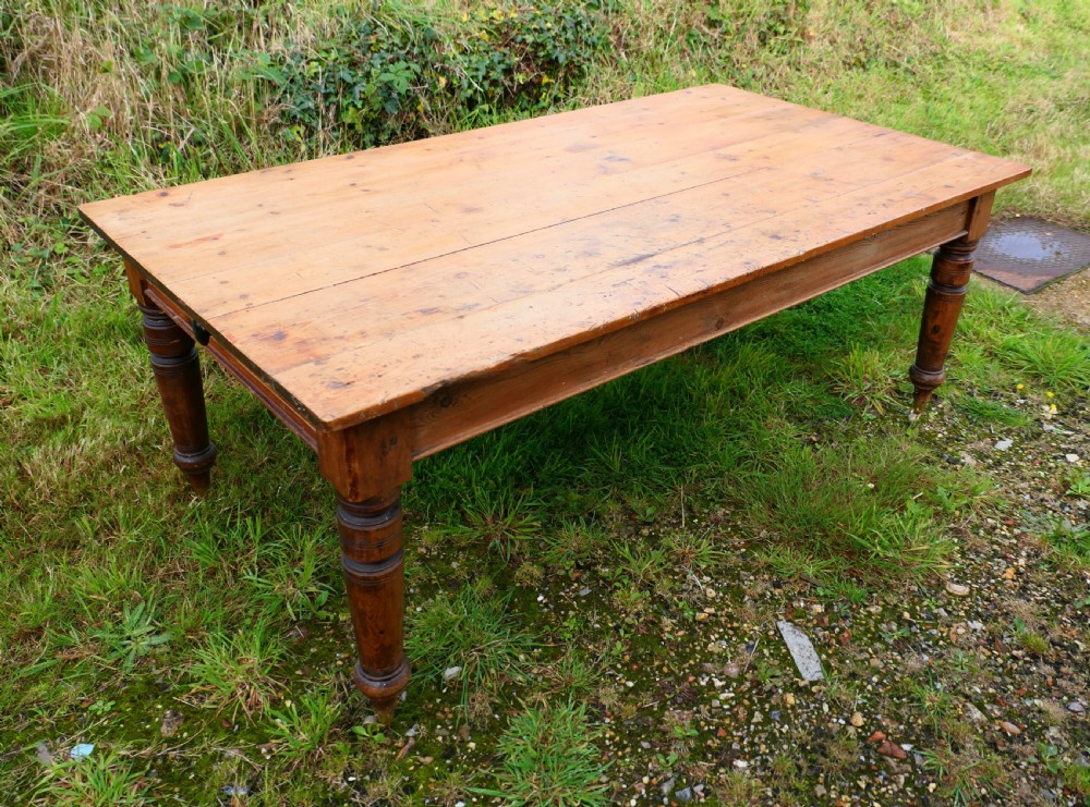 12 Seater Victorian Pine Farmhouse Table View V