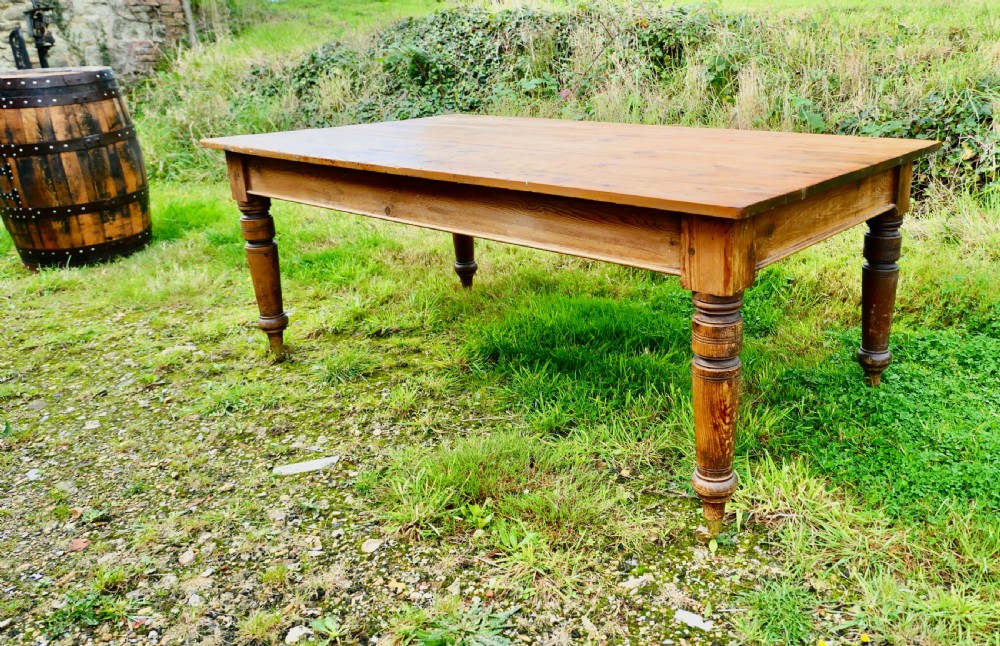 12 Seater Victorian Pine Farmhouse Table View VI