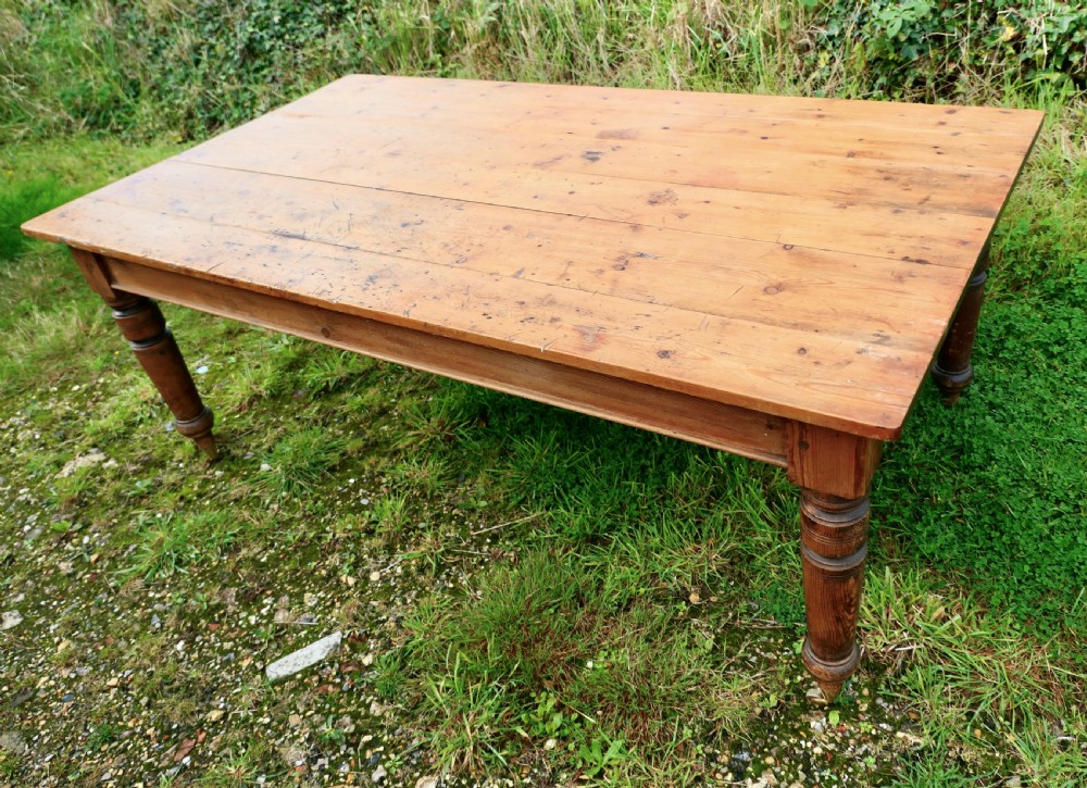 12 Seater Victorian Pine Farmhouse Table View VII