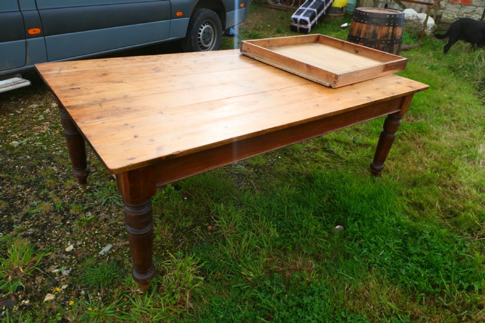 12 Seater Victorian Pine Farmhouse Table View XI