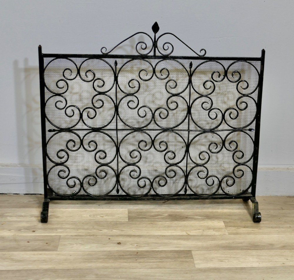 Very Pretty Wrought Iron Fire Screen, Fire Guard