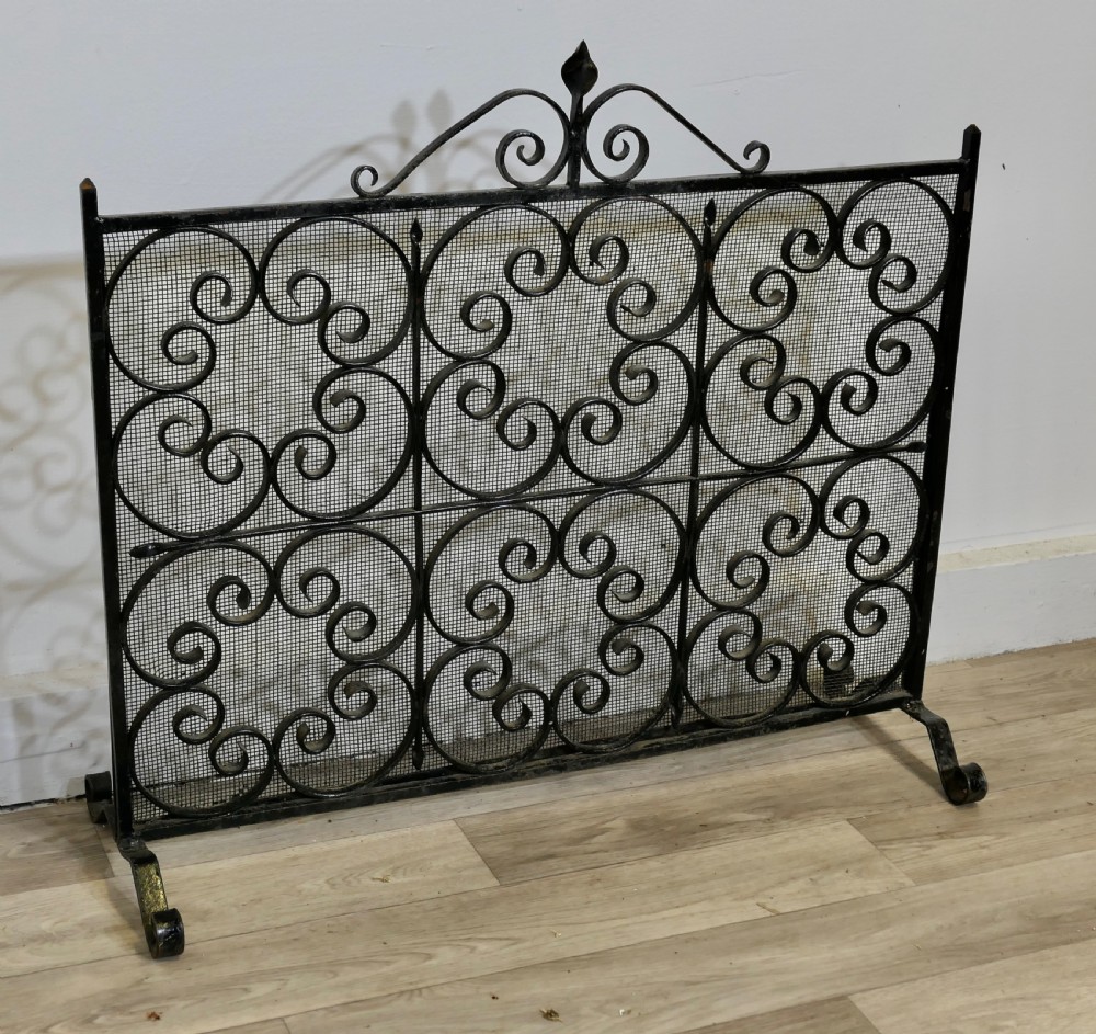 Very Pretty Wrought Iron Fire Screen, Fire Guard View II