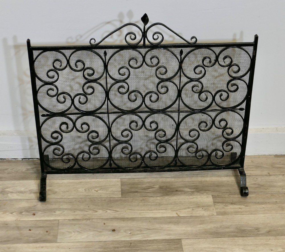 Very Pretty Wrought Iron Fire Screen, Fire Guard View III