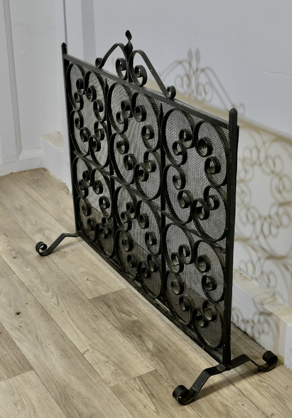 Very Pretty Wrought Iron Fire Screen, Fire Guard View IV