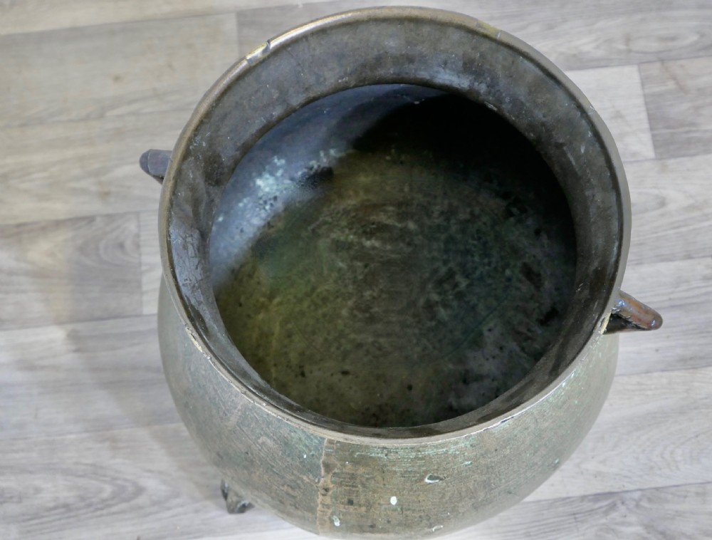 19th Century Bronze Cauldron Cooking Pot View V