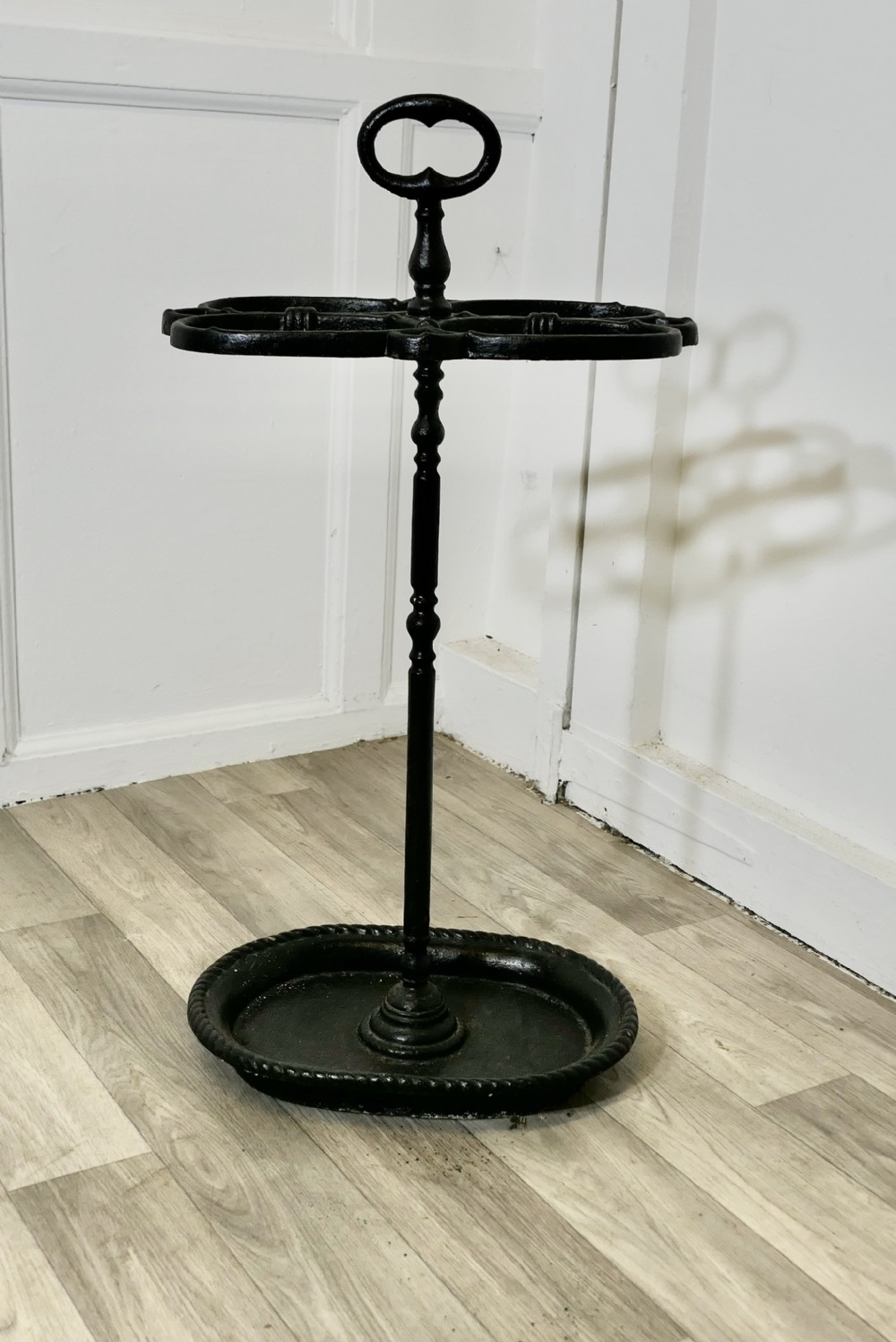 8 Section French Cast Iron Walking Stick Stand or Umbrella Stand