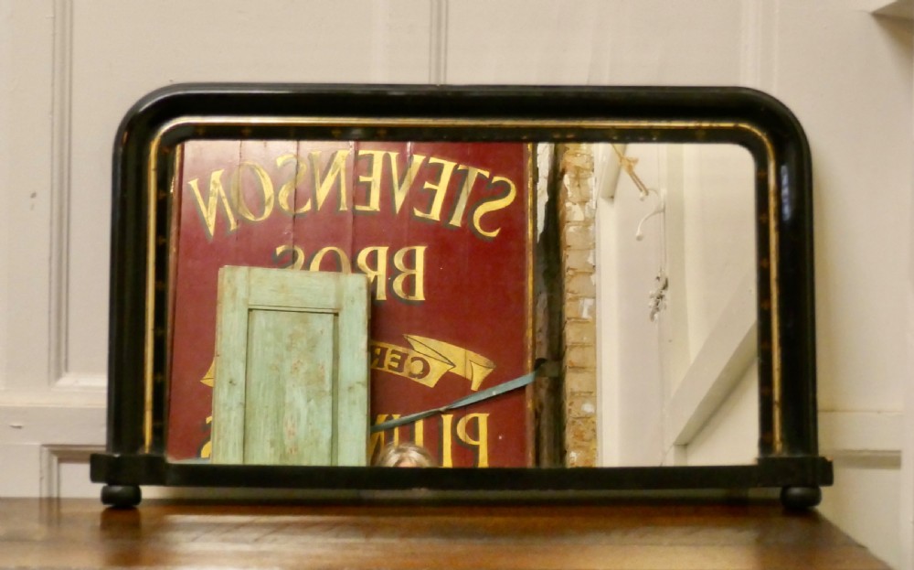 Victorian Black Lacquer Over-mantel Mirror View III