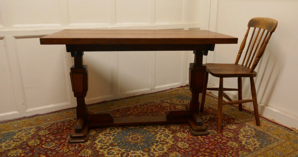 Stylish Odeon Design Art Deco Oak Refectory Table  View II