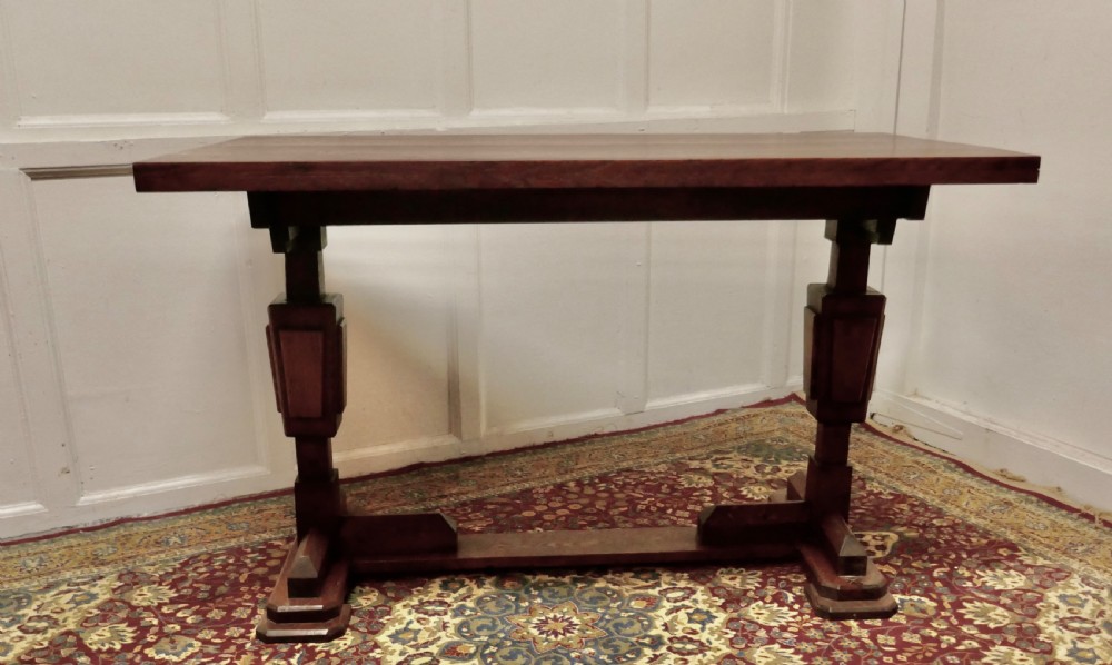 Stylish Odeon Design Art Deco Oak Refectory Table  View III