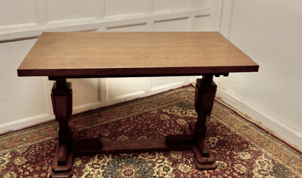 Stylish Odeon Design Art Deco Oak Refectory Table  View IV