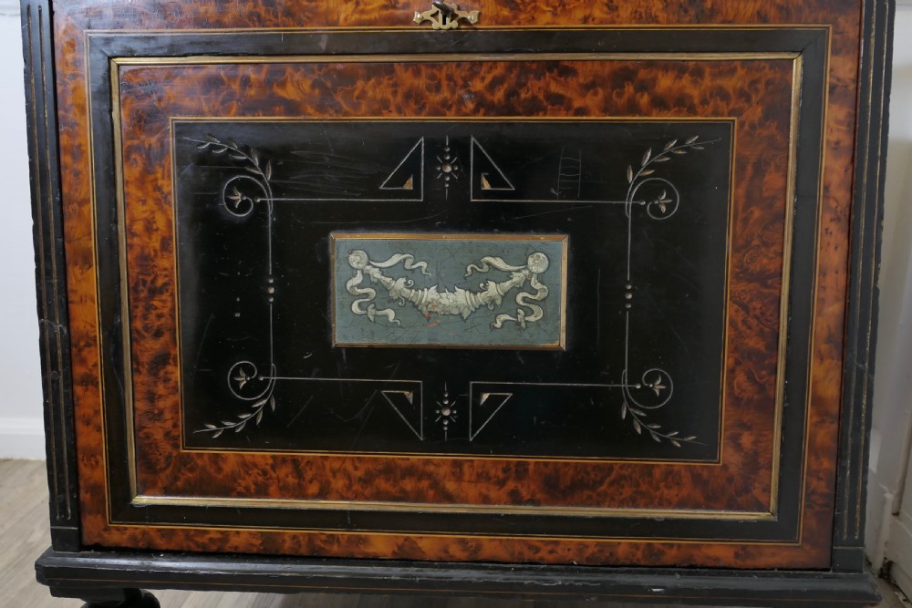 Aesthetic Movement Ebonised & Burr Walnut Music Cabinet View V