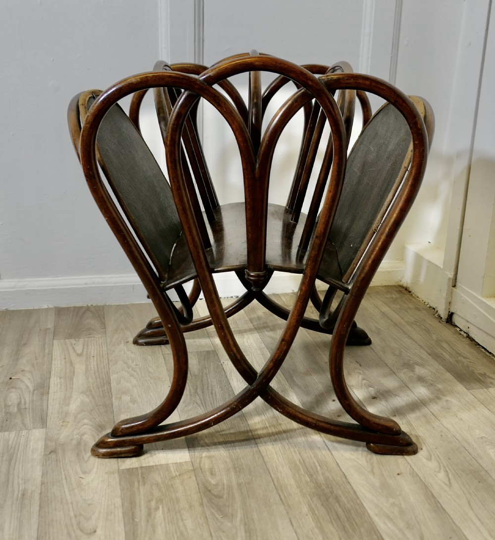 Classic 3 Section Thonet Bentwood Magazine Stand 