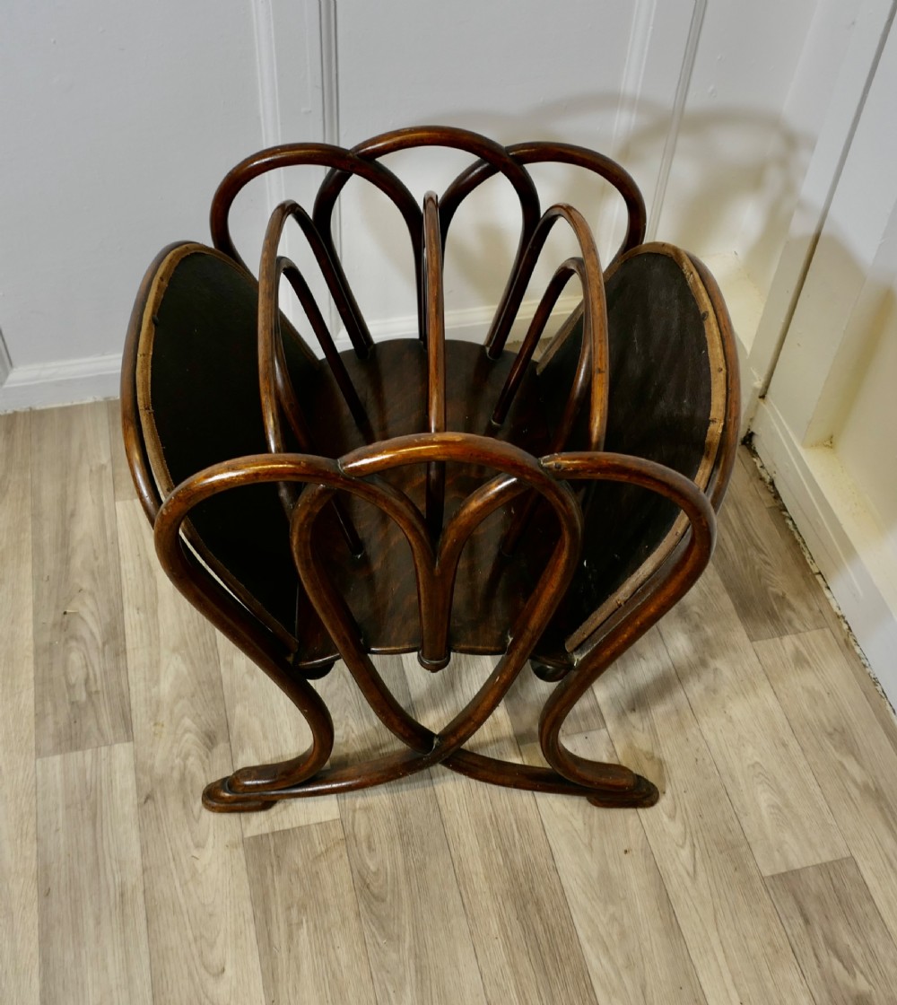 Classic 3 Section Thonet Bentwood Magazine Stand  View II