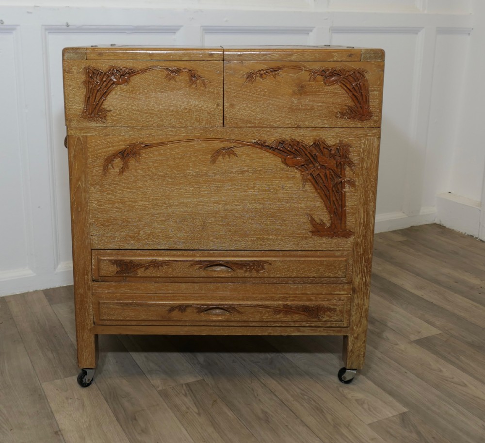 Oriental Metamorphic Concertina Sewing or Work Box 