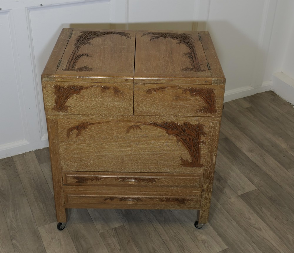 Oriental Metamorphic Concertina Sewing or Work Box  View II