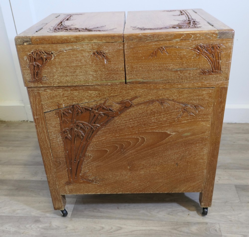 Oriental Metamorphic Concertina Sewing or Work Box  View V