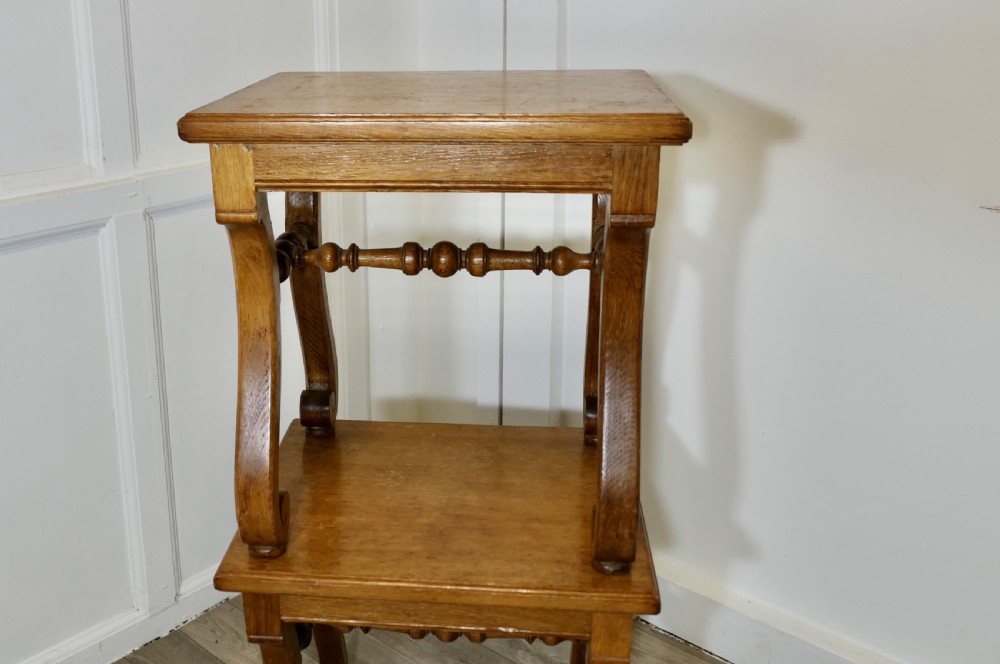 A Pair of French Arts and Crafts Oak Stools  View VIII