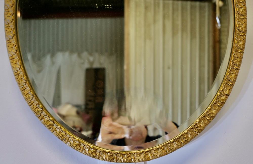  Ornate Oval Gilt Wall Mirror View IV
