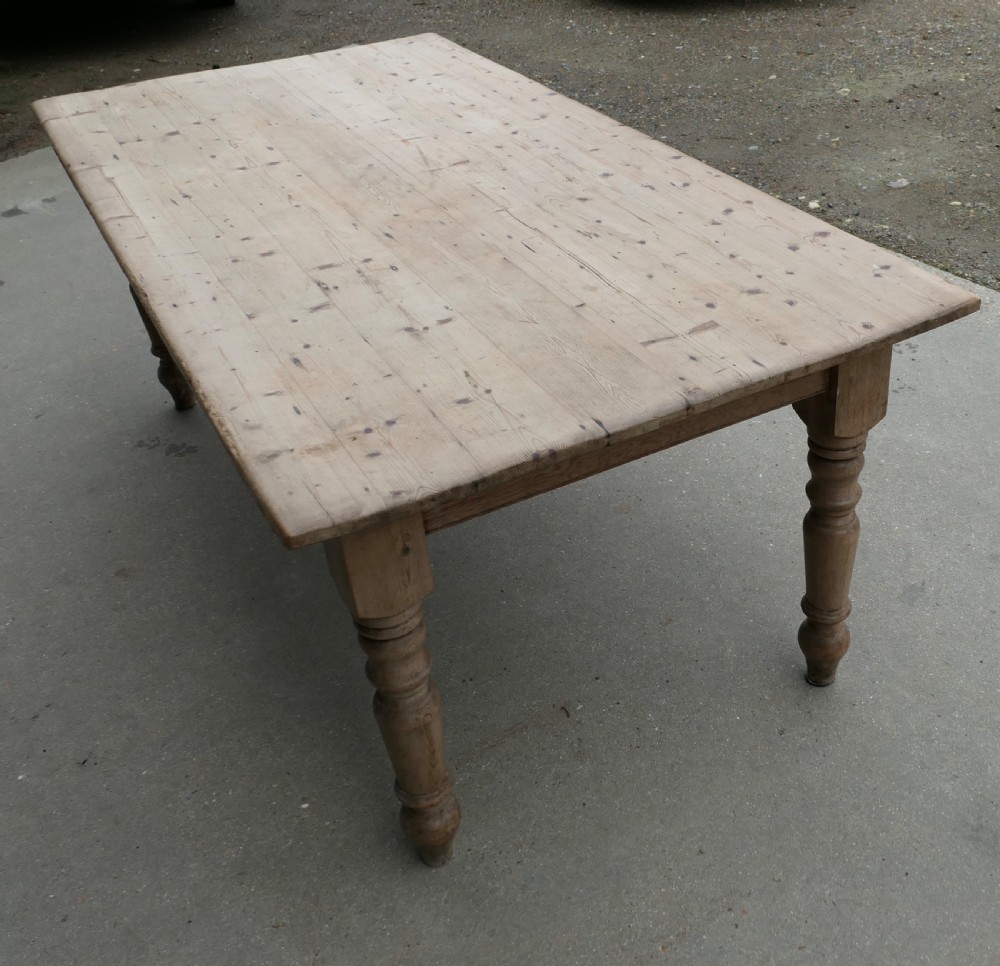 Large Farmhouse Pine Table   View II