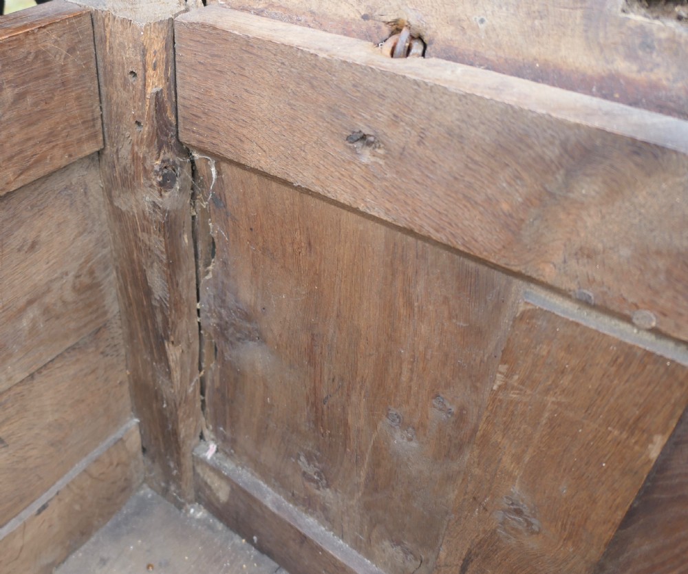 A Large 17th Century Panelled Oak Coffer View IX
