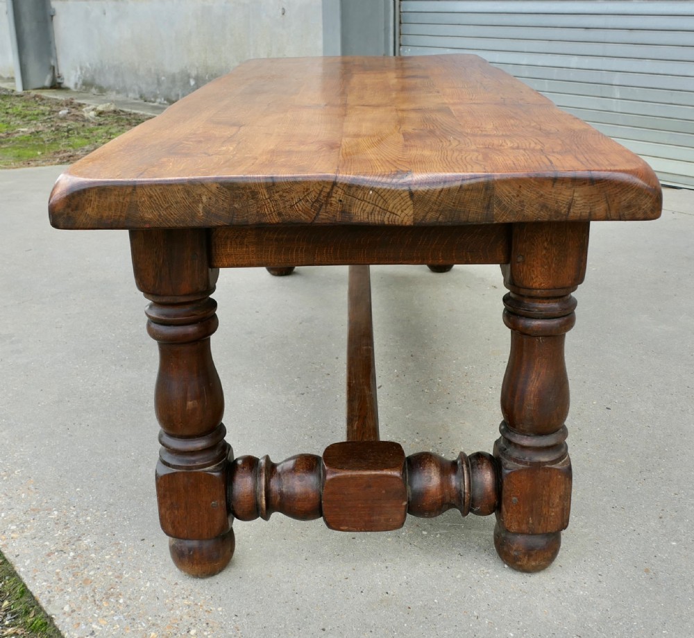 Very Heavy French 12 Seater Oak Farmhouse Table View XII