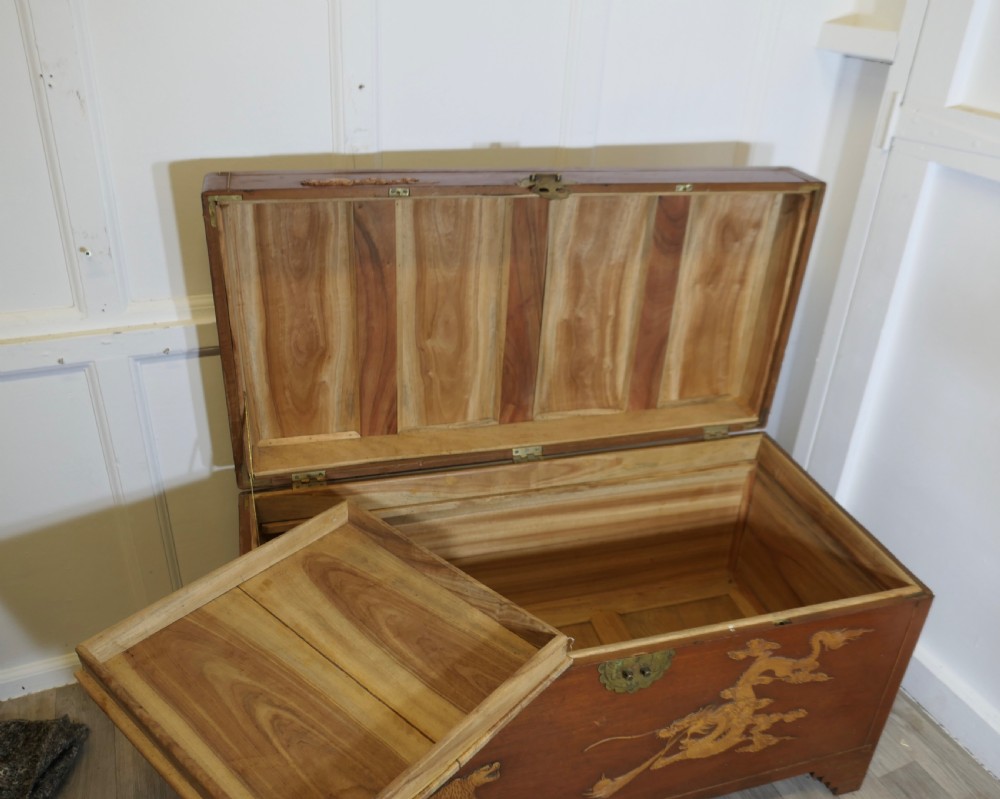 Large Decorated Camphor Wood Coffer View IX