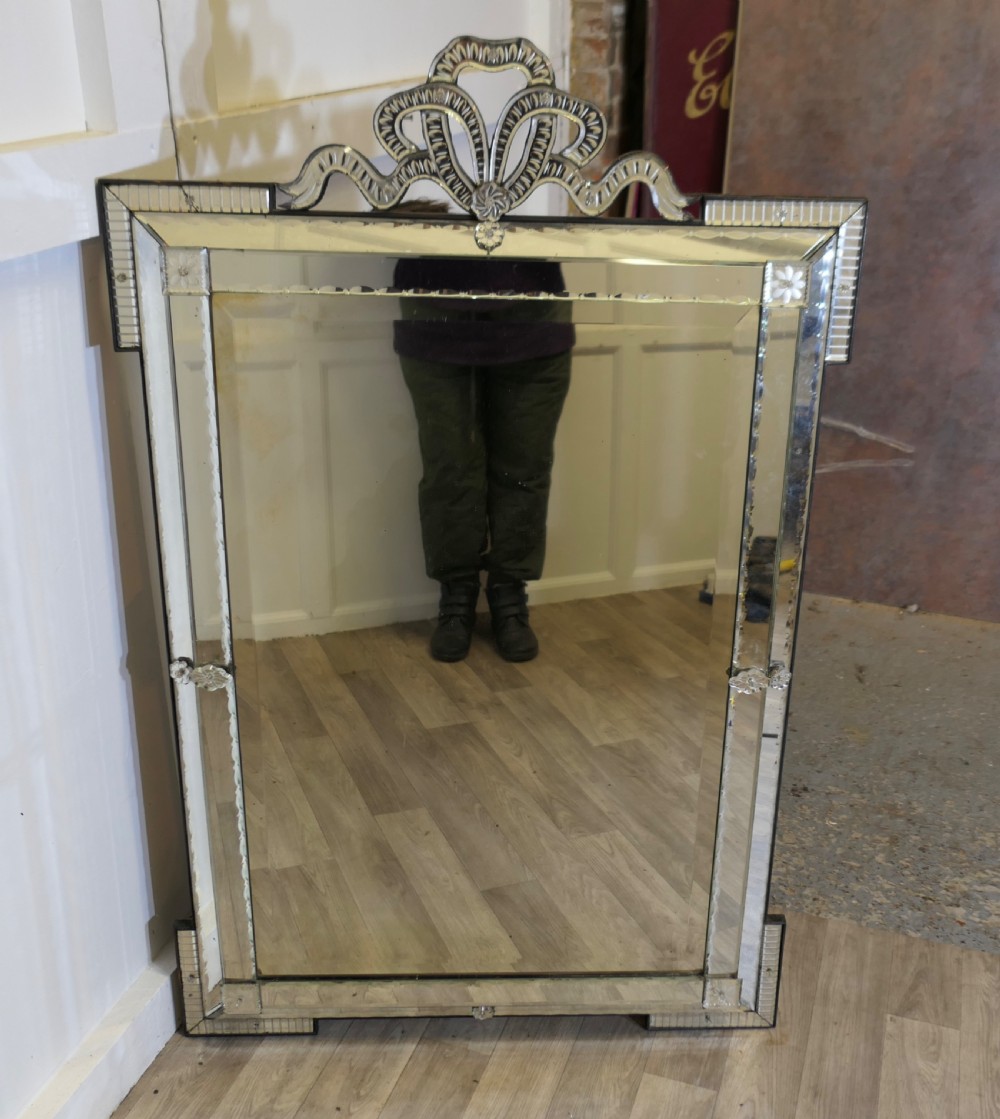 Superb Large 19th Century Venetian Cushion Mirror View III