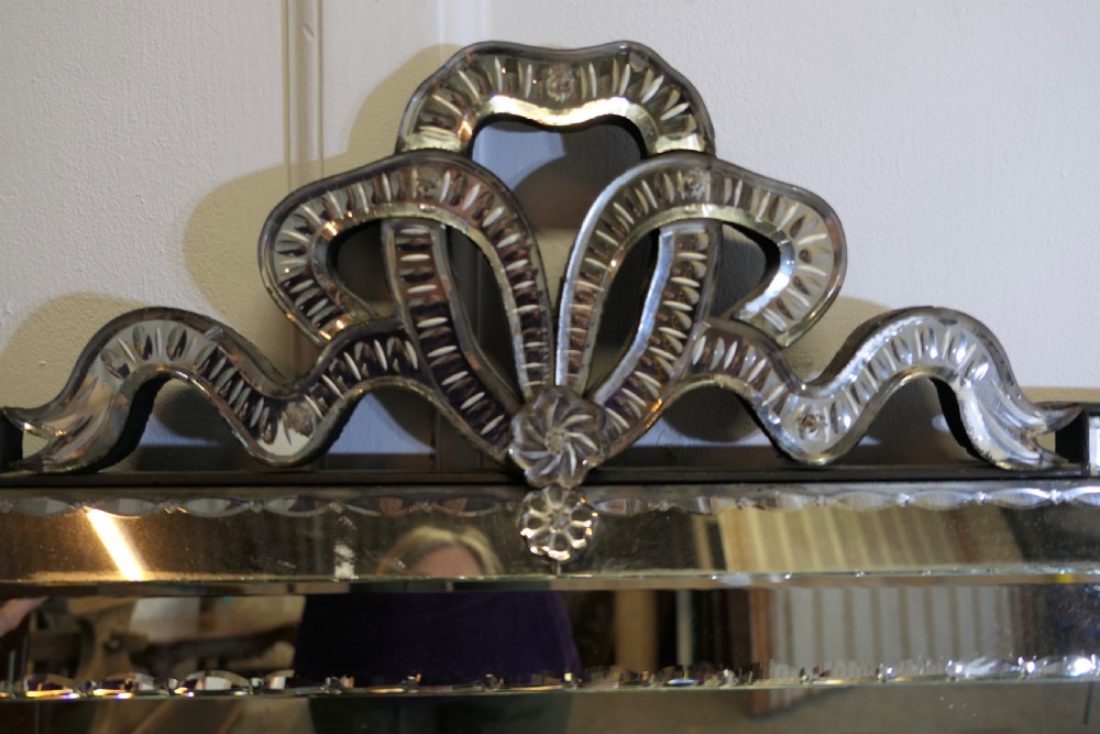Superb Large 19th Century Venetian Cushion Mirror View VII