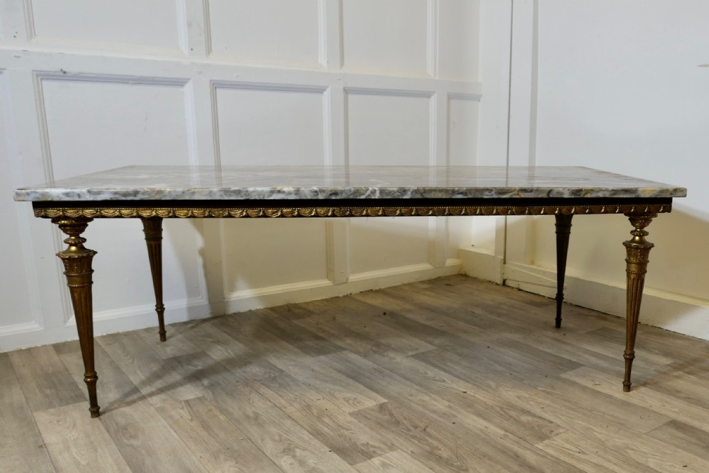 Superb Quality French Ormolu and Marble Coffee Table