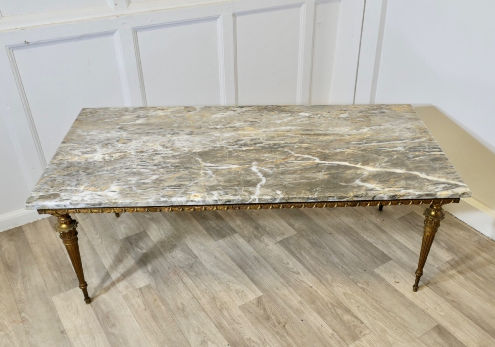 Superb Quality French Ormolu and Marble Coffee Table View III