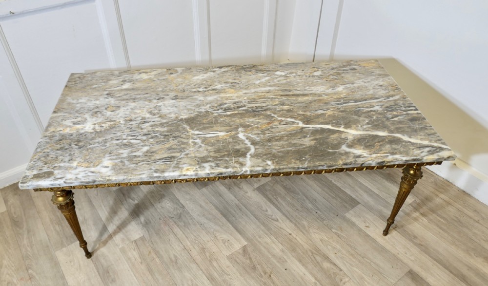 Superb Quality French Ormolu and Marble Coffee Table View VII