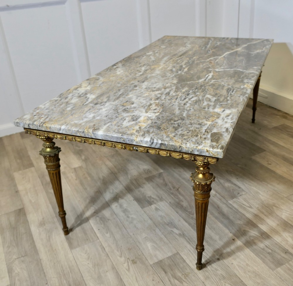 Superb Quality French Ormolu and Marble Coffee Table View VIII