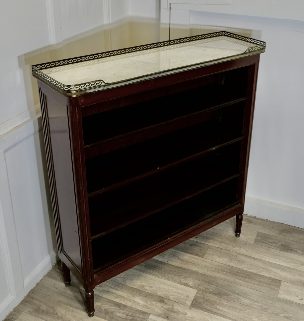 French Open Book Case with a Marble top View II