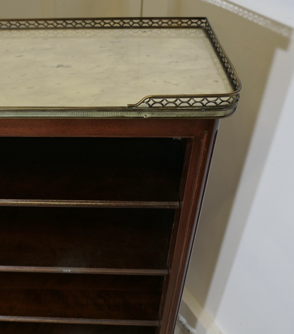 French Open Book Case with a Marble top View V